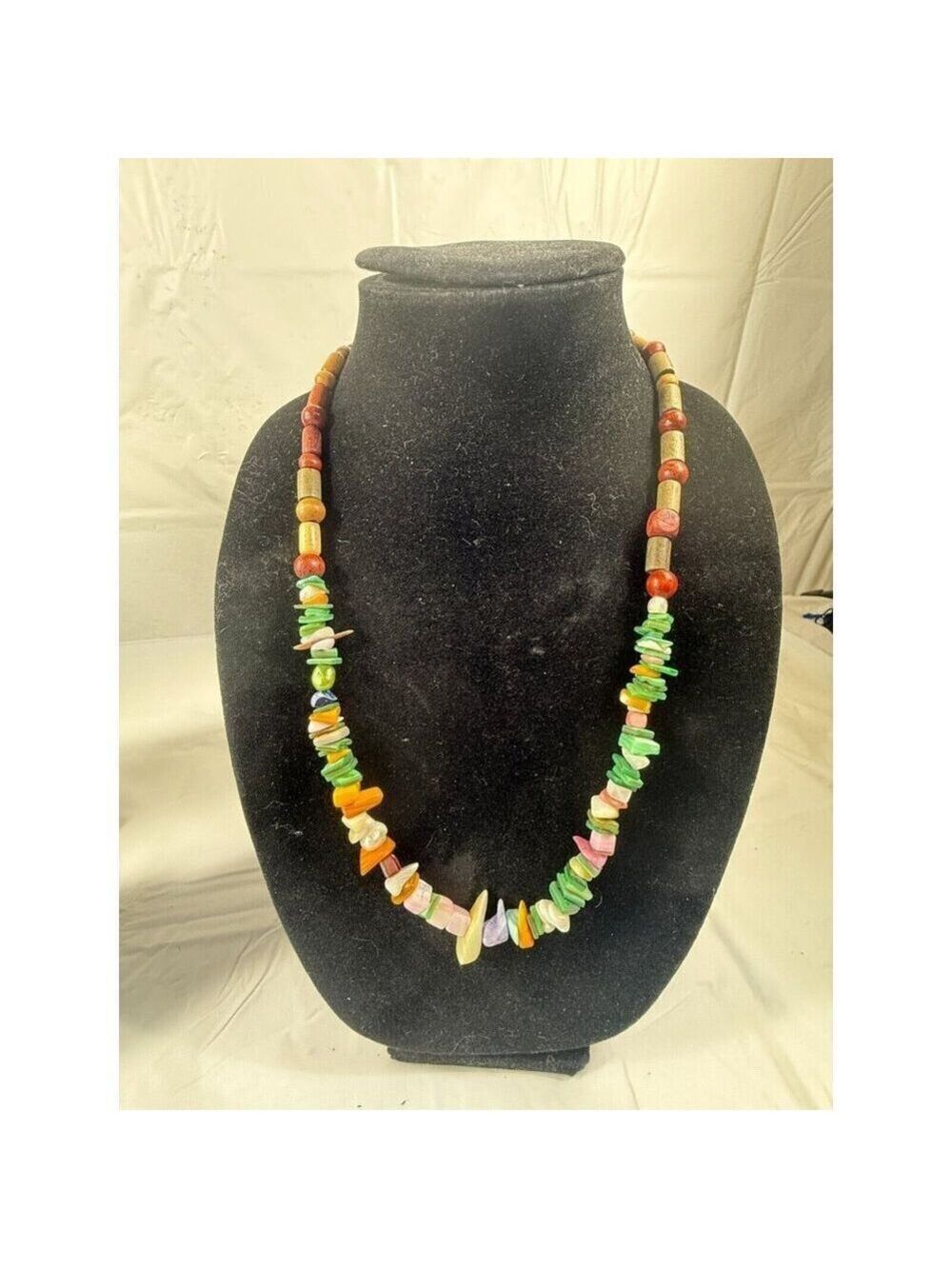 Vintage 24” Mixed Agate And Quartz Boho Beggars Bead Necklace plus bracelet lot